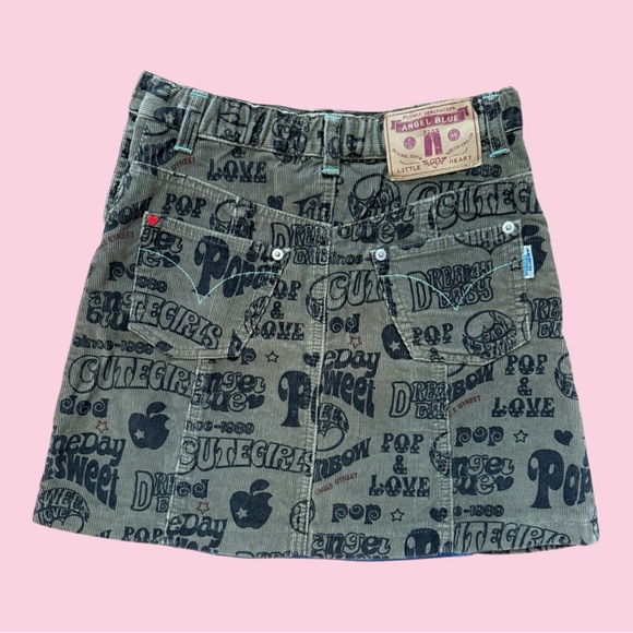 Angel Blue rainbow corduroy skirt - Picture 5 of 5